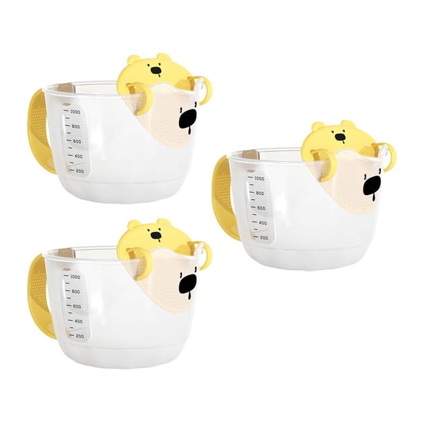 LUVCLS Taza medidora de filtración de líquido de huevo con escala, con placa de filtro para cocina, panadero/