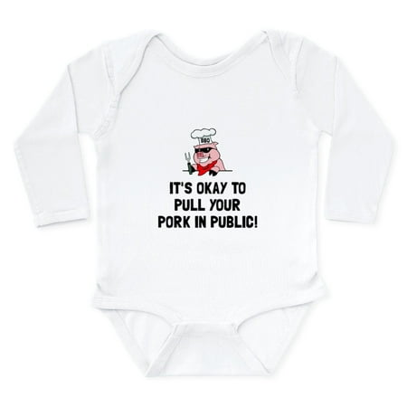 

CafePress - BBQ Pull Pork Body Suit - Long Sleeve Cotton Baby Bodysuit