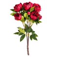 thumbnail image 1 of Vickerman FD170402 Vickerman 23'' Artificial Red Peony Bush Featuring 6 Blossoms and 3 Buds, 1 of 3