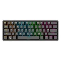 KQJQS 61 Keys RGB Backlit 60% Wired Gaming Keyboard, Ergonomic Waterproof Mini Compact 60 Percent Mechanical Feeling Keyboard, for PC Gamer, Typist, Travel