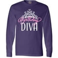 thumbnail image 3 of Inktastic Birthday Diva in Pink with Tiara Long Sleeve T-Shirt, 3 of 5