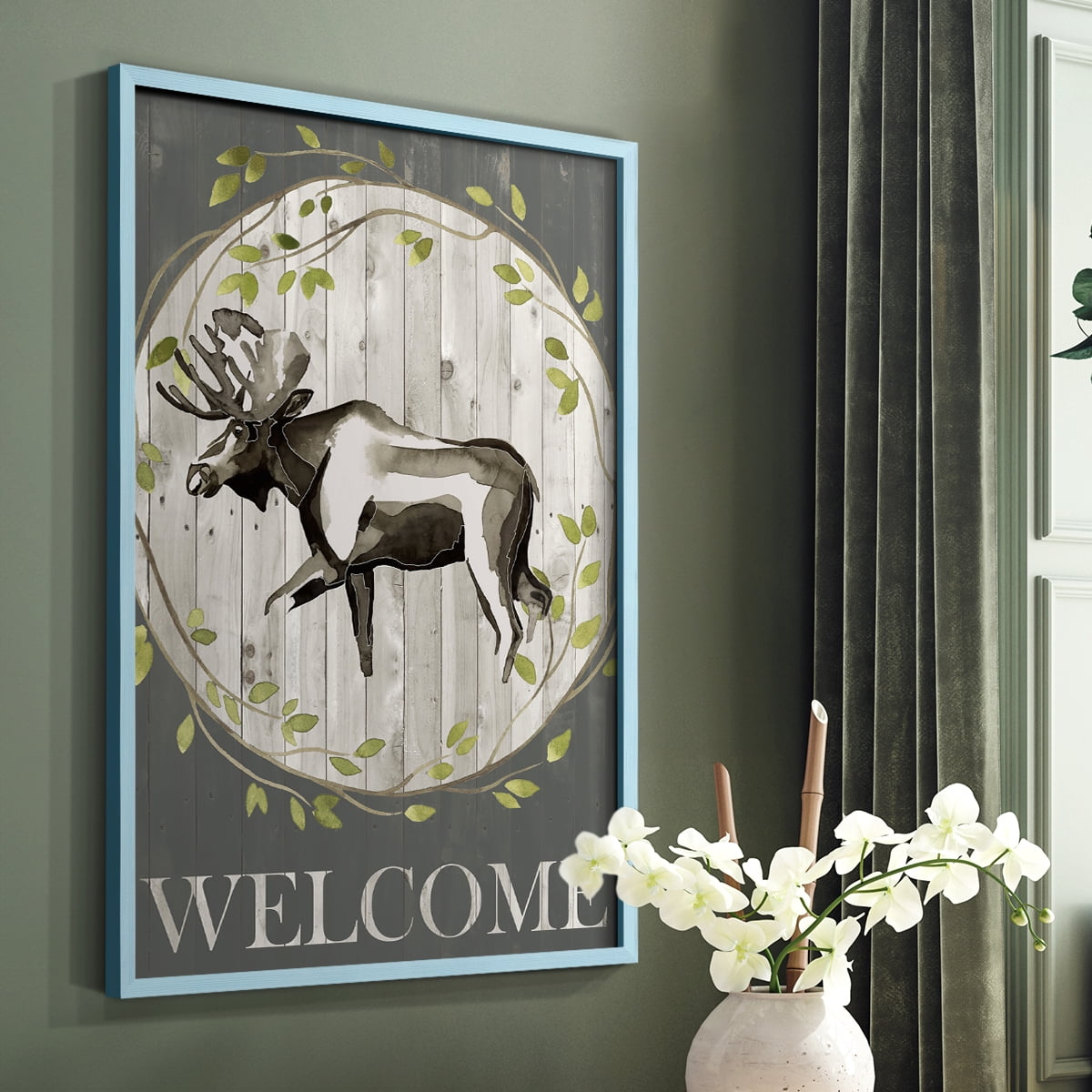 Woodland Welcome IV Framed Print - Solid Wood in Single Picture Frame Solid Wood 2 Framed Print