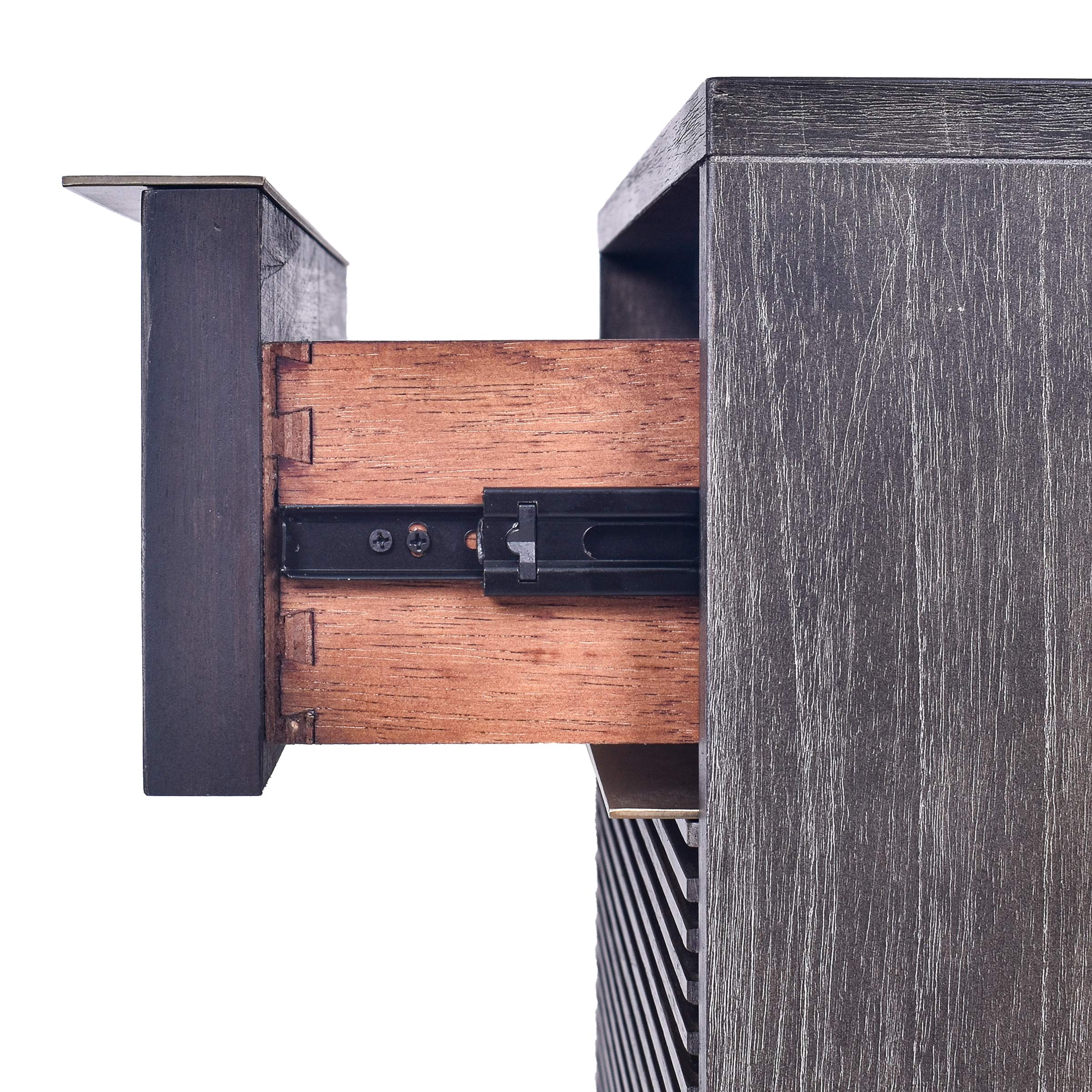 Hopper Studio Avant 2 Drawer Nightstand - Antique Black - Stylish Storage