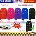 thumbnail image 3 of Dobrev 5B Silicone Case Protector Cover Skin Fob Entry for Dodge Jeep Cherokee Dodge Challenger Charger Dart Durango Journey Chrysler Key  red, 3 of 4