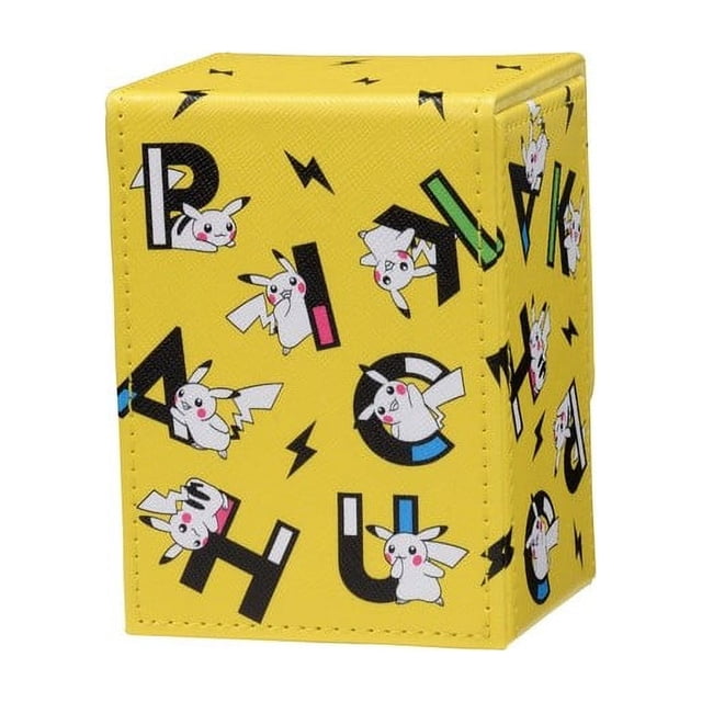 Pokemon Center PIKA PIKACHU - Funda con tapa para juego de cartas, color amarillo