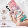 thumbnail image 2 of Feishell for Galaxy S22 Plus Case, [Raised Lip Screen Drop Protection] Marble Shockproof Protective Slim Glossy Stylish TPU Durable Phone Cover For Samsung Galaxy S22 Plus, Colorful Scales, 2 of 5