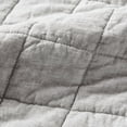 thumbnail image 4 of Hyde Lane Luxury Linen Quilt Set Queen Size, Organic European Flax Cotton Blend Bedding for Bedspread and Coverlet, Box Stitched, with 2 Pillow Shams, 90"x96", Light Grey, 4 of 15