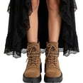 thumbnail image 3 of WAVSUF Women's Combat Ankle Boots Wide Width Lace Up Soft Sole Fall Warm Platform Boots Brown 6.5, 3 of 8