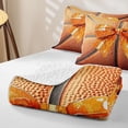 thumbnail image 4 of Erosebridal Bow Basketball Twin Quilt Set for Girls, Orange Oil Printing Art Twin Coverlet Set, 2 Pieces, 4 of 7