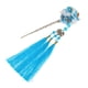 thumbnail image 5 of Pasador para el pelo con borlas y flecos largos vintage, accesorio chino japonés para el cabello lago azul, 5 of 7