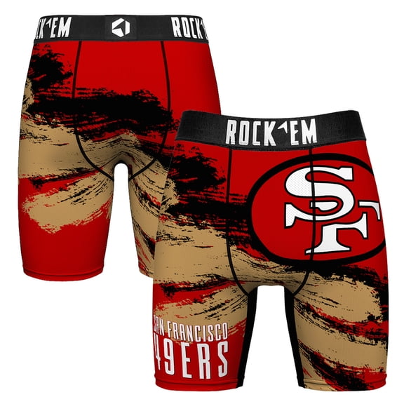 Men's Rock Em Socks  San Francisco 49ers Gridiron Classic Paint Boxer Briefs