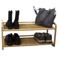 thumbnail image 2 of Range-chaussures en bambou à 2 niveaux, à lattes, naturel, 2 of 3