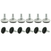 12pcs M8 x 12 x 32mm Leveling Feet Adjustable Leveler Floor Protector for Home Cabinet Table Chair Desk Leg