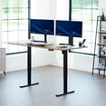 thumbnail image 2 of VIVO Electric 71” x 36” Stand Up Desk, Reclaimed Wood Table Top, Black Frame, 2 of 8