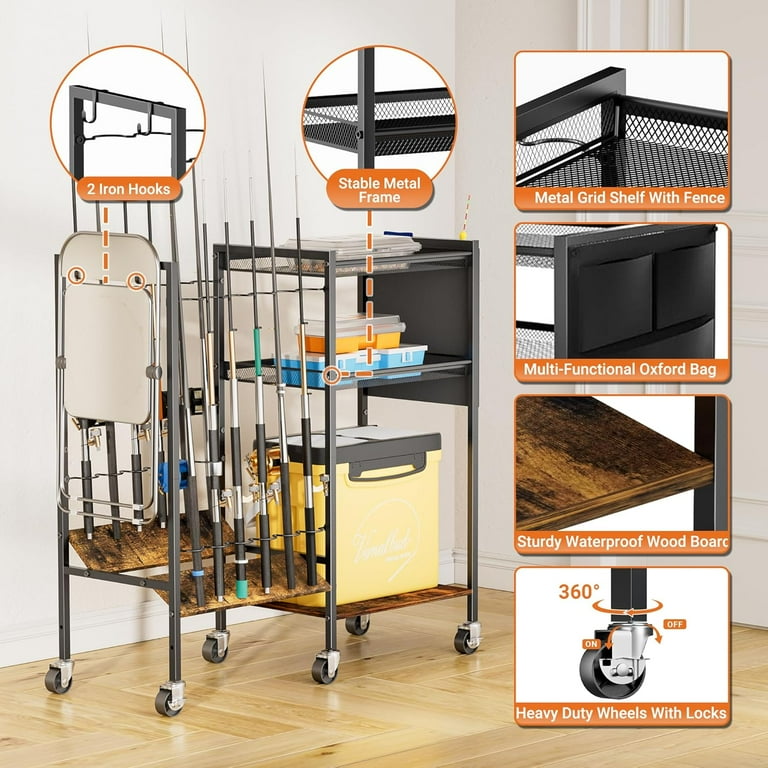 Fishing Pole Holders, Fishing Rod Holders For Garage, PeBro