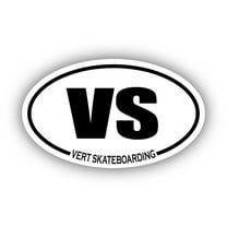 Vert Skateboarding VS Oval Bumper Sticker 3M Vinyl Decal 3 in x 5 in
