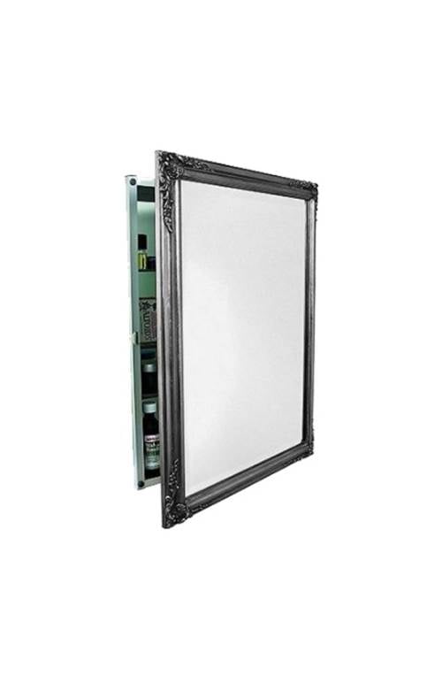 Basix Plus Medicine Cabinet In Antique Silver Finish Small