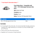 thumbnail image 2 of Front Brake Rotor - Compatible with 1965 - 1974 Volkswagen Karmann Ghia Base 1966 1967 1968 1969 1970 1971 1972 1973, 2 of 2