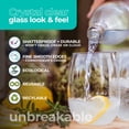 thumbnail image 4 of Rowdy Crowd Unbreakable Tritan Plastic Glasses Set of 8 - Wine Tumblers & Champagne Flutes - BPA-Free Dishwasher Safe, 4 of 10