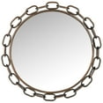 thumbnail image 3 of SAFAVIEH 22" Round Atlantis Chain Link Mirror, Antique Copper, 3 of 4