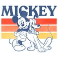thumbnail image 2 of Junior's Mickey & Friends Retro Pluto and Mickey Mouse  Graphic Tee White Medium, 2 of 3