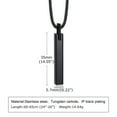 thumbnail image 7 of 60+5cm Silver/Black/Blue Pendant Men's Tungsten Carbide Wax Rope Necklace, 7 of 7