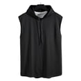 thumbnail image 1 of Camiseta sin mangas con capucha y ajuste informal, camiseta sin mangas para entrenamiento en gimnasio, 1 of 6