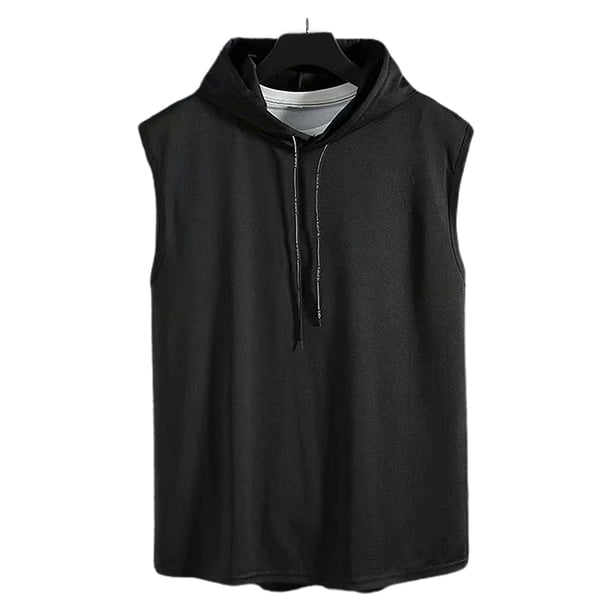 Camiseta sin mangas con capucha y ajuste informal, camiseta sin mangas para entrenamiento en gimnasio