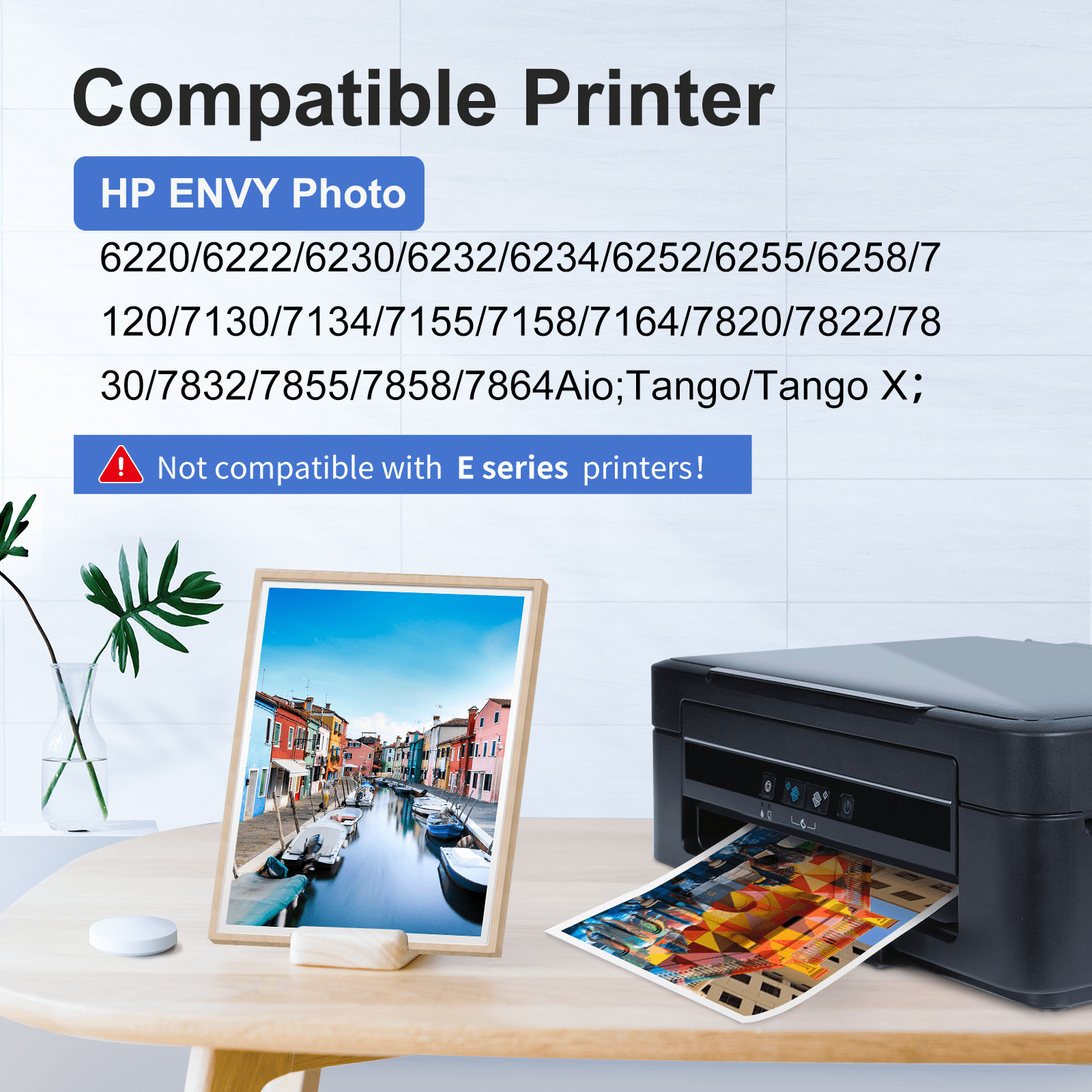64 Ink Cartridges Compatible for HP 64XL Ink Cartridges Combo for HP Printer Ink 64 for Envy Photo 7855 (Black, Color )
