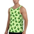 thumbnail image 2 of Gukieu Broccoli Vegetables Print Men's Quick Dry Fitness Vest, Round Neck Sleeveless Fitness Bodybuilding Top-Medium, 2 of 7