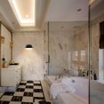 thumbnail image 4 of Flush Mount LED Ceiling Light Modern, Hemispherical Sconces for Bedroom, Black Wall Lamp with Wide Voltage, 12W Dimmable Light Source for Bathroom (9.8*4*3.9 Inches), 4 of 5