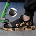 thumbnail image 4 of Zapatos de seguridad ligeros con punta de acero para hombre, botas de trabajo ANTIPERFORACIONES, transpirables, industriales, indestructibles, 4 of 5