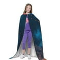 thumbnail image 4 of Honeii Modern Art Red And Blue Colors Print Poncho Cape, Cloak Coat, Snuggly Hooded Wearable Blanket, Hooded Cape For Teenagers,Halloween Costumes-Large, 4 of 7