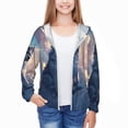 thumbnail image 3 of Cauagu Cloud Wolf Print Sun Protection Jacket for Teen,Full-Zipper Long Sleeve Sun Shirts with Pockets UV Hoodie Shirts Outdoor Athletic Jacket-Medium, 3 of 7
