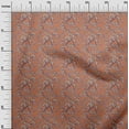 thumbnail image 3 of oneOone Georgette Viscose Orange Fabric Floral Ditsy Craft Projects Decor Fabric Printed By The Yard 42 Inch Wide, 3 of 4