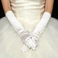 thumbnail image 2 of Outfmvch Gloves Winter Gloves Gloves Womens Prom Opera Gloves Satin Wedding Long Bridal Evening Party Gloves/Mittens Gloves For Women White One Size, 2 of 2