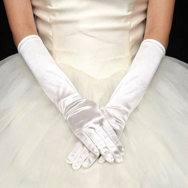 Gants Femmes Bal Opéra Gants Satin Mariage Longs Mariée Soirée Fête Gants/mitaines