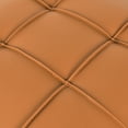 thumbnail image 6 of 22 inches Pet Friendly Leather | Orange Ottoman for Entryway Storage, 6 of 6