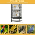 Curated visual reference: Fresh Look at Dextrus Large Rolling Metal Bird 52 Parakeet Parrot Cage Wrought