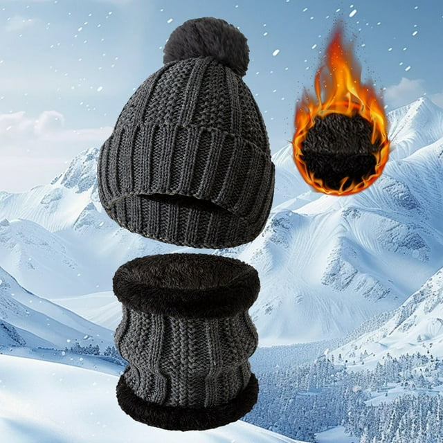 Women's Winter Warm Hat And Neck With Thick Velvet For Cold And Cycling