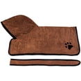 thumbnail image 3 of Dog Bathrobe Soft Super Absorbent Luxuriously 100% Microfiber Dog Drying Towel Robe with Hood/Belt for Large,Medium,Small Dogs, 3 of 8