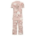 thumbnail image 4 of Rbaofujie Pantalon Court Vêtements de Nuit Femmes Décontracté Col Rond Manches Courtes Blouse Mode Pantalon Pyjama Ensemble Chemise de Nuit pour Femmes Liquidation, 4 of 4
