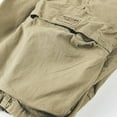 thumbnail image 6 of HOOMEUMY Men's Cargo Shorts Cotton Loose Fit Stretch Breathable Multi-Pockets Straight Summer Beach Short Pants Yellow L, 6 of 7