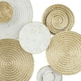 thumbnail image 4 of CosmoLiving by Cosmopolitan Gold Metal Spiral Plate Wall Decor with Gold Accents, 4 of 11