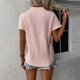 thumbnail image 4 of mfyjkho Tops Para Mujer, Camisa Holgada De Manga Corta Con Cuello En V Para Mujer Tops De Gimnasio Para Mujer M, 4 of 5