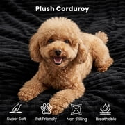 Ovios 134 Oversized U-Shaped Modular Sectional Sofa No Assembly Cloud Couch with Dual Chaise Plush Corduroy Boneless Sofa for Living Room, Black