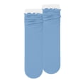 thumbnail image 4 of Cloaraye Boys Girls Socks Unisex Crew Socks Solid Color Ruffle Socks for Kids Youth 6-14 Years Old, 4 of 6