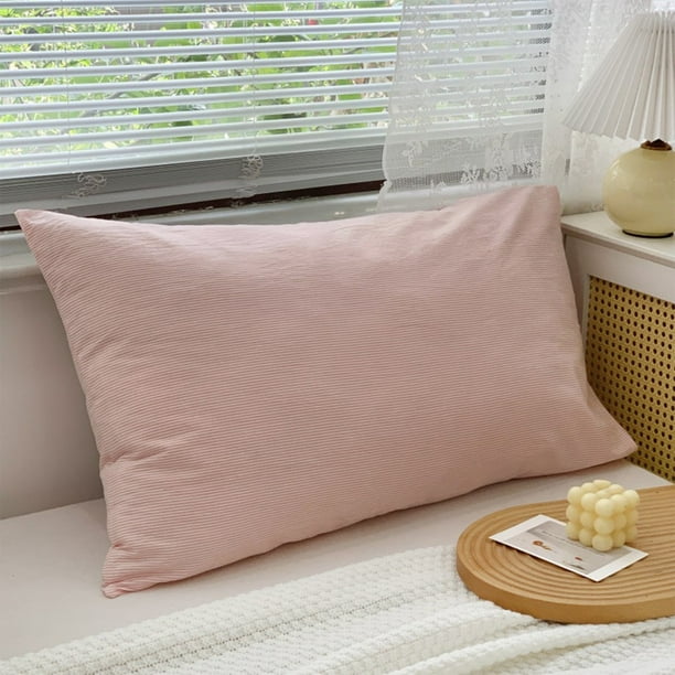 Funda de almohada Funda de almohada Color sólido Ins Funda de almohada a rayas Pieza Funda de almohada Un par una funda de almohada