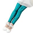 thumbnail image 2 of Esaierr 2-11Y Baby Kids Girls Fish Leggings Length Pants for Toddler Leggings Stretchy Autumn Winter Comfortable Trousers, 2 of 5
