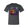 thumbnail image 2 of Wild Bobby, If You're Nice I Might Let You Live With Me Colorful Cat Animal Lover Men's Graphic T-Shirt, Heather Black, 2XL, 2 of 3